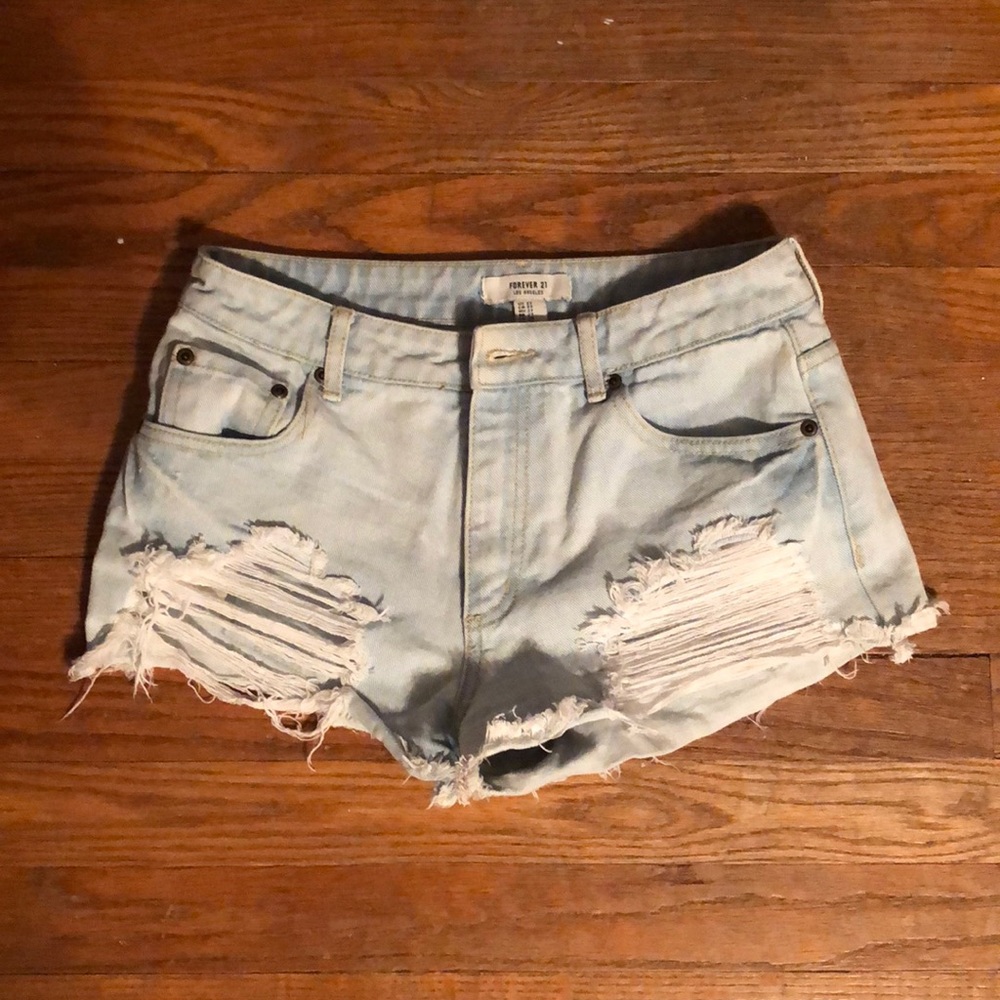 Forever 21 high waisted jean shorts